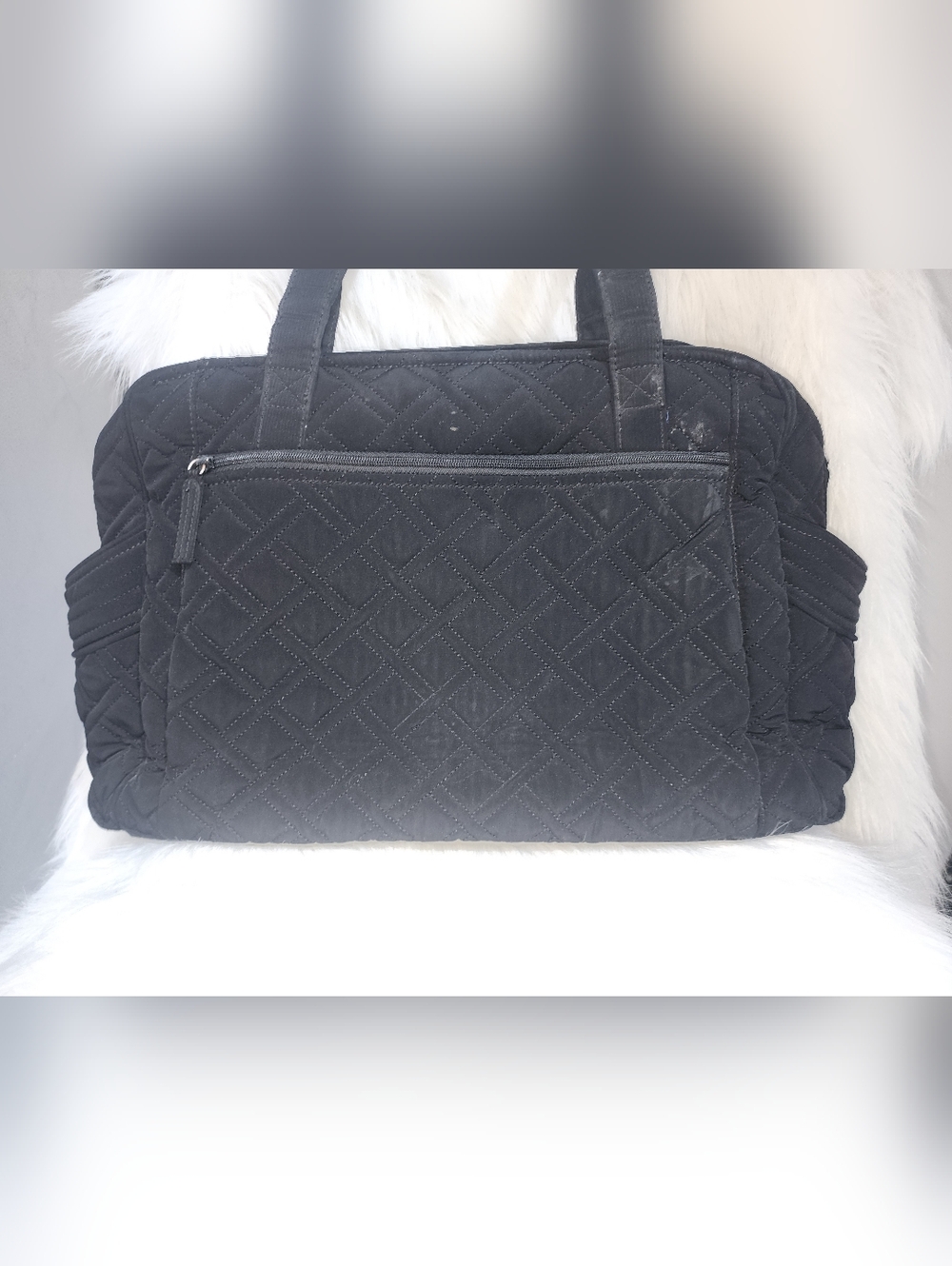 Vera Bradley Black Quilted On the StrollTote Bag Diaper Bag - Picture 8 of 9